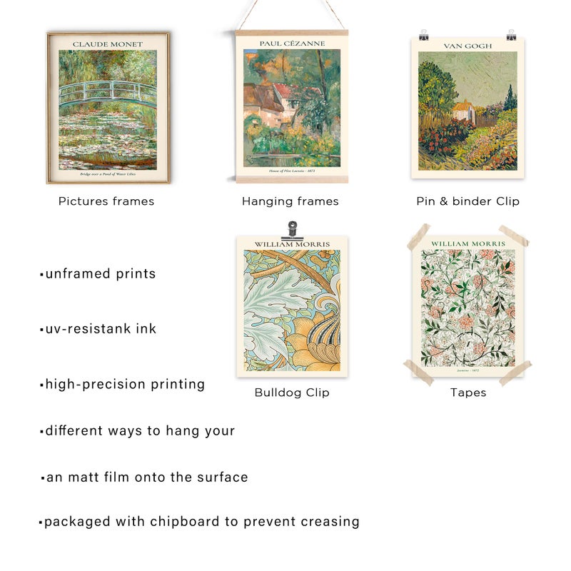 KONGSY Vintage Eclectic Wall Art Poster Prints,Set of 9 Vintage Wall Decor for Dorm Bedroom,Trendy Aesthetic Pictures for Teens Boys Girls, Maximalism Posters Wall Decorations - Image 3